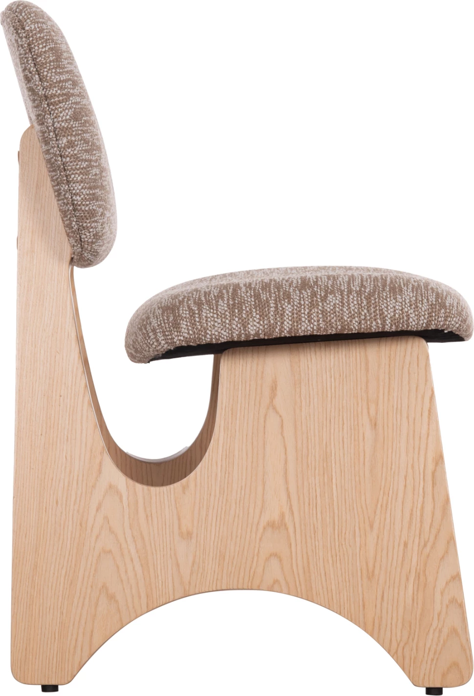 Karrige ngrënieje BELLISI, stof kafe, këmbë dru lisi, FH18248.01, set 2 copë, 53x56x78cm