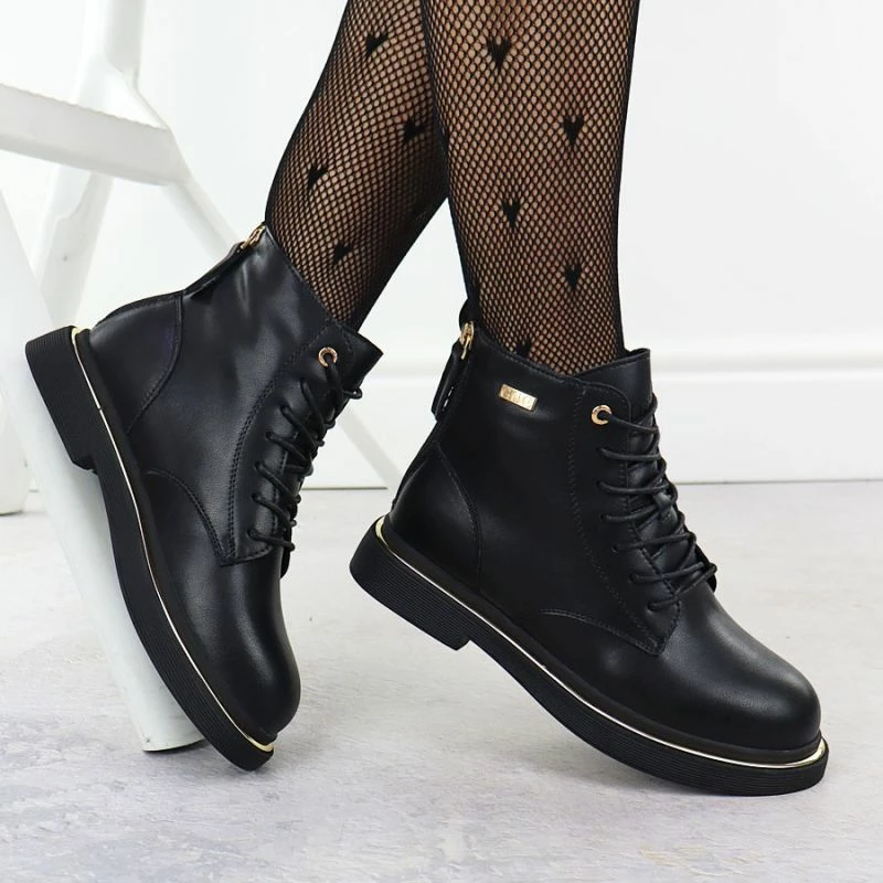 Çizme lëkure femra Goe SS2N4101, të zeza