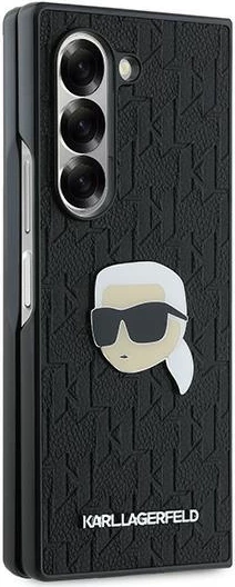 Mbështjellës Karl Lagerfeld Saffiano Monogram Head Pin për Samsung Galaxy Z Fold 6, i zi
