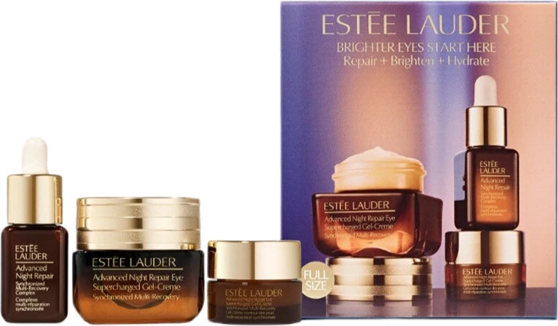 Set për kujdes të lëkurës natën Estée Lauder Brighter Eyes Start Here Advanced Night Repair për femra 15ml + 5ml + 7ml