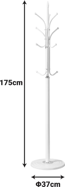 Varëse palltosh Keleste, metalike, ngjyrë e bardhë, D37x175cm