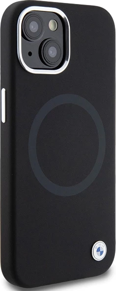 Mbështjellës BMW Signature Liquid Silicone MagSafe për iPhone 15, i zi
