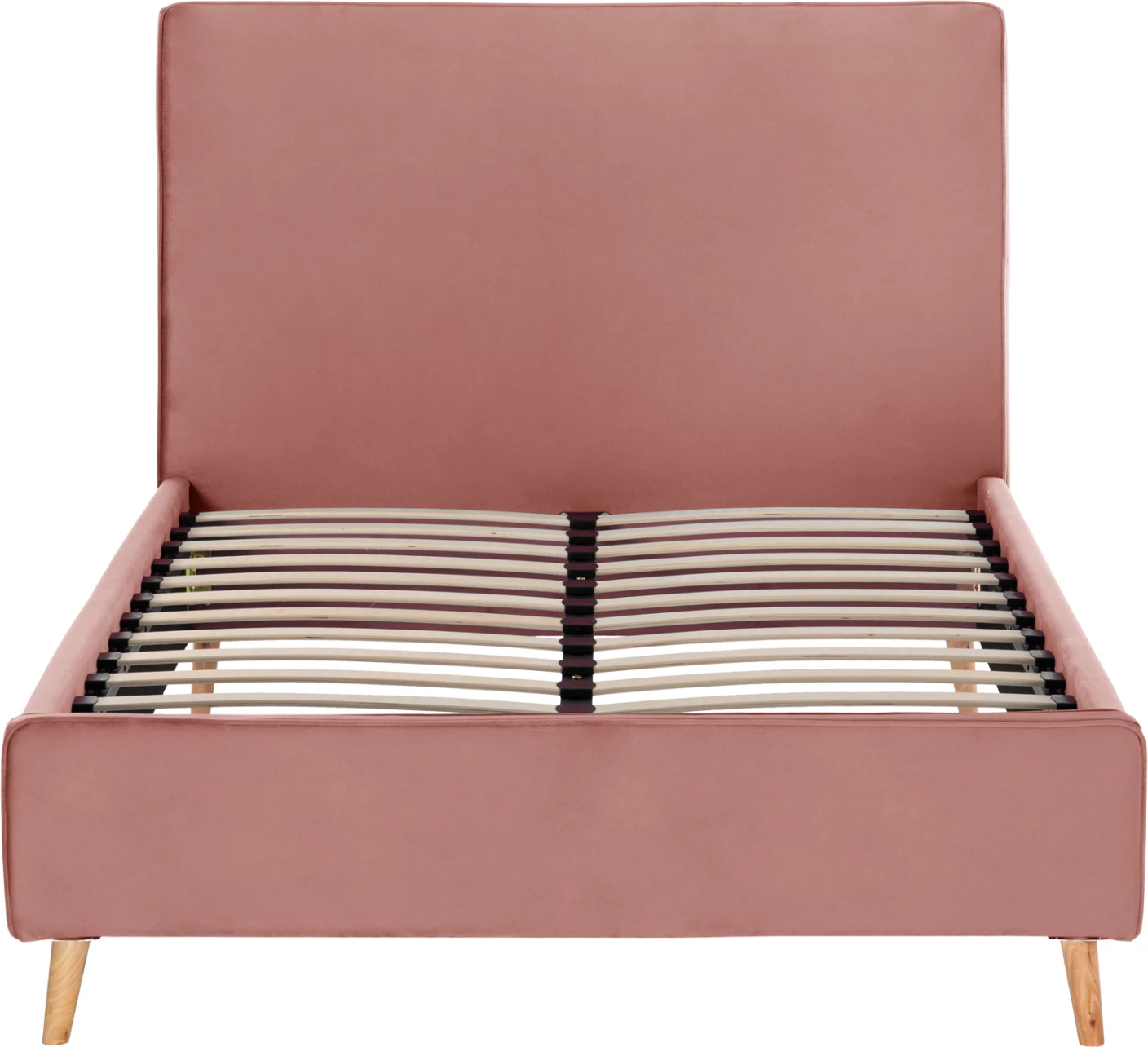 Krevat MAYLIN FH598.02 me kadife rozë të zbehtë për dyshek 120x200 cm