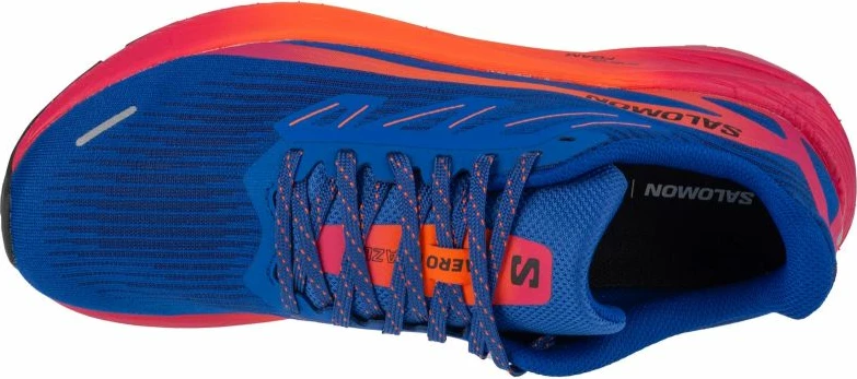 Atlete për vrapim për meshkuj Salomon Aero Blaze 2, blu dhe portokalli