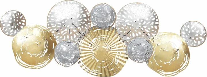 Dekor muri Dille Inart metal shumëngjyrësh 114.9x4.4x43.2cm