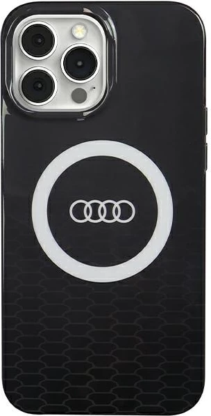 Mbështjellës Audi IML Big Logo MagSafe për iPhone 13 Pro / 13, i zi