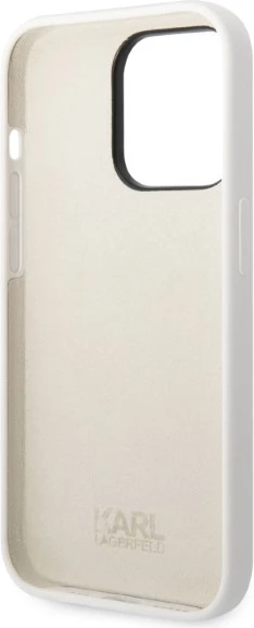Mbështjellës Karl Lagerfeld Silicone Choupette për iPhone 14 Pro Max, Bardhë