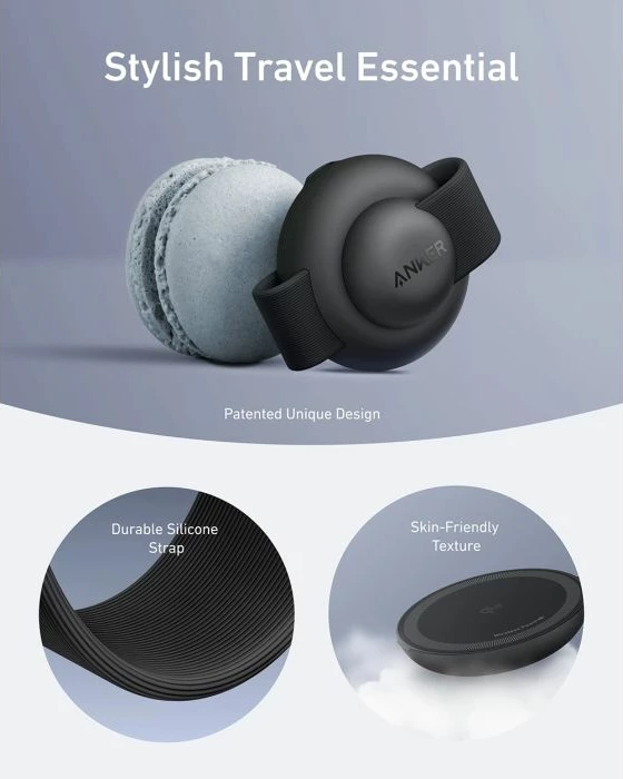 Karikues pa tela 3-në-1 ANKER MagGo B25M8H51 15W (Qi2/MagSafe), rozë, set me adaptor 40W + kabllo USB-C 1.5m