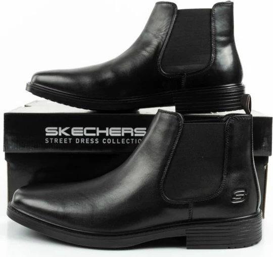 Çizme Chelsea për meshkuj Skechers, lëkurë