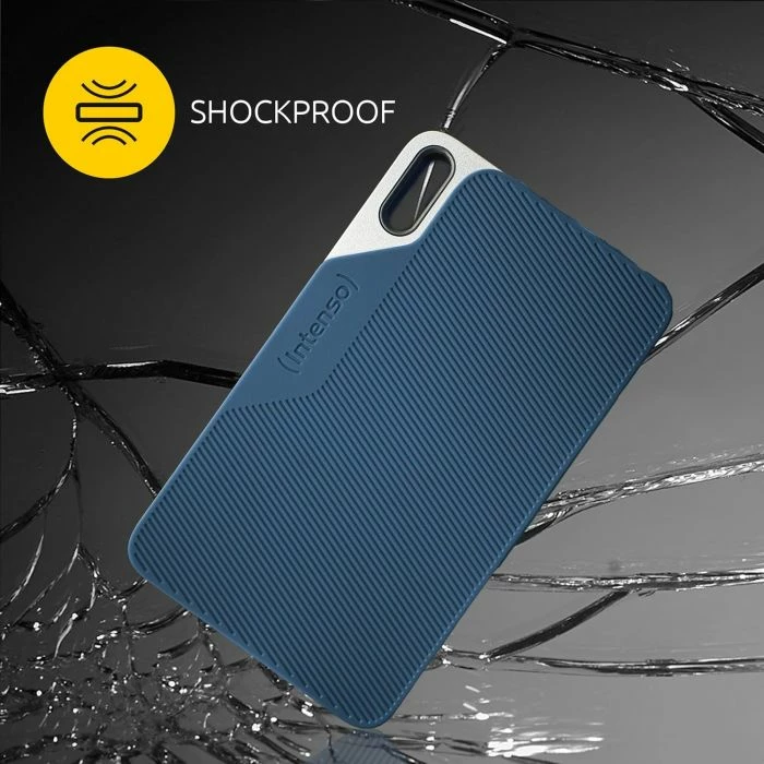 SSD i jashtëm INTENSO TX100 2TB USB 3.2 Gen1x1 500MB/s, kaltër, me kabllo USB-C në USB-C + USB-C në USB-A