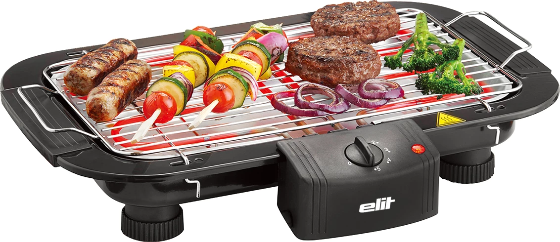 Grill elektrik, Elit, BQ-6200, 2000W, 38x22 cm, termostat automatik, lartësi rregullueshme