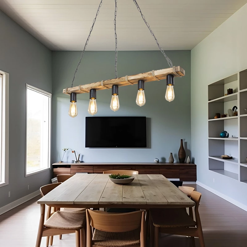 Llambë tavani pesë-dritare Lagoon E27, ngjyrë kafe, 100x8.5x10.5cm