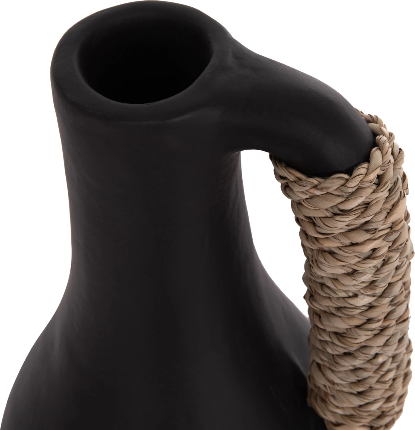 Vazo dekorative tavoline CAMMER, terrakotë e zezë, FH4687.01L, 18x39cm