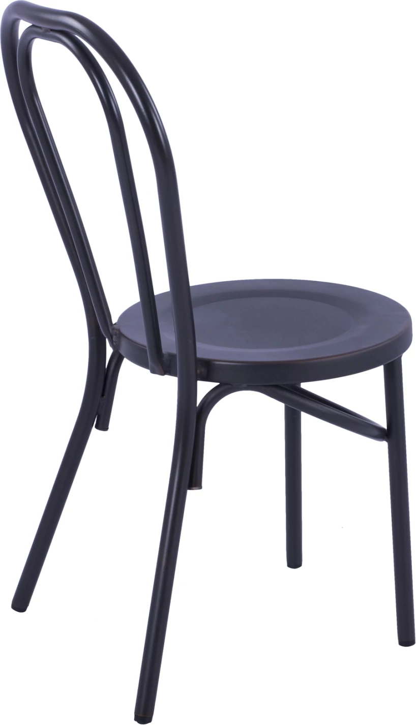 Karrige alumini tip Vjenë, ngjyrë e zezë e ndryshkur, FH5557.01, 42x52x88,5 cm, set prej 6 copë