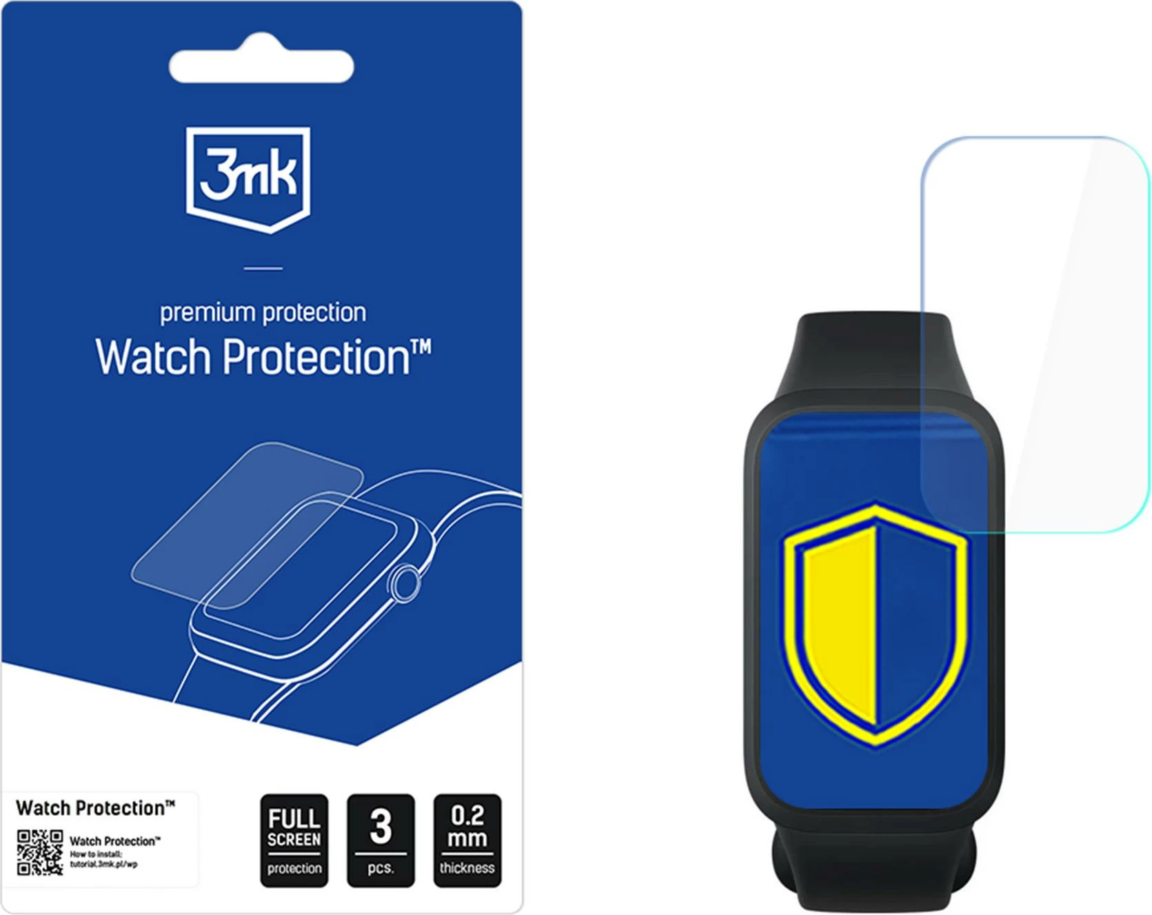 Xham mbrojtës për smartwatch 3mk Protection, për Xiaomi Smart Band 9 Active, 3 copë