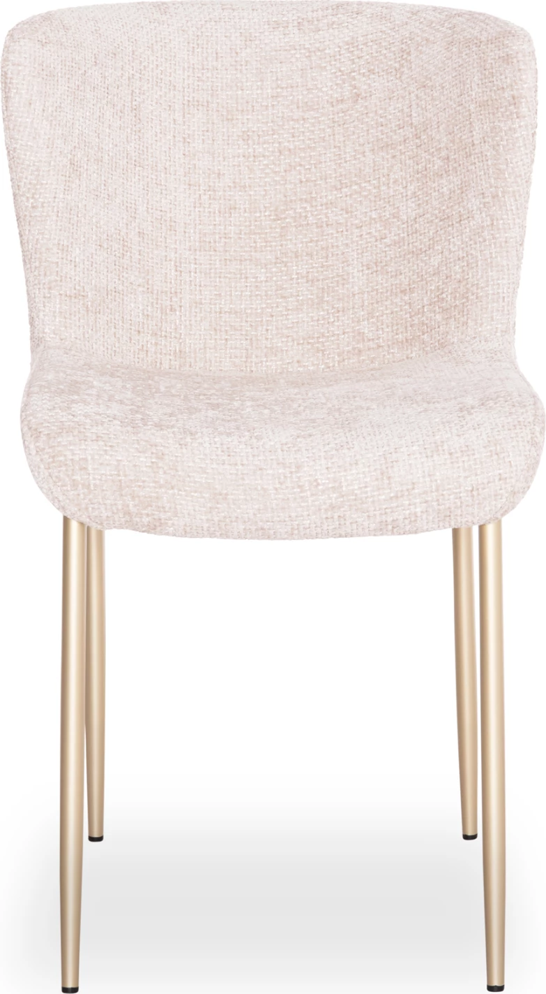 Karrige ngrënieje Obsession, set prej 2 copë, material stof, metal ngjyrë shampanje, 52x65x80cm