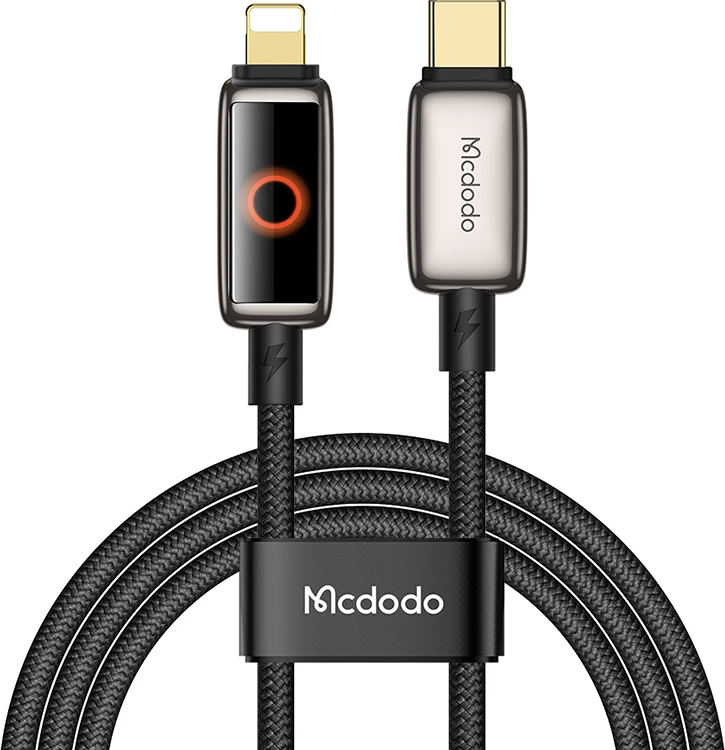 Kabllo USB-C në Lightning Mcdodo CA-6670, 1.2m, e zezë