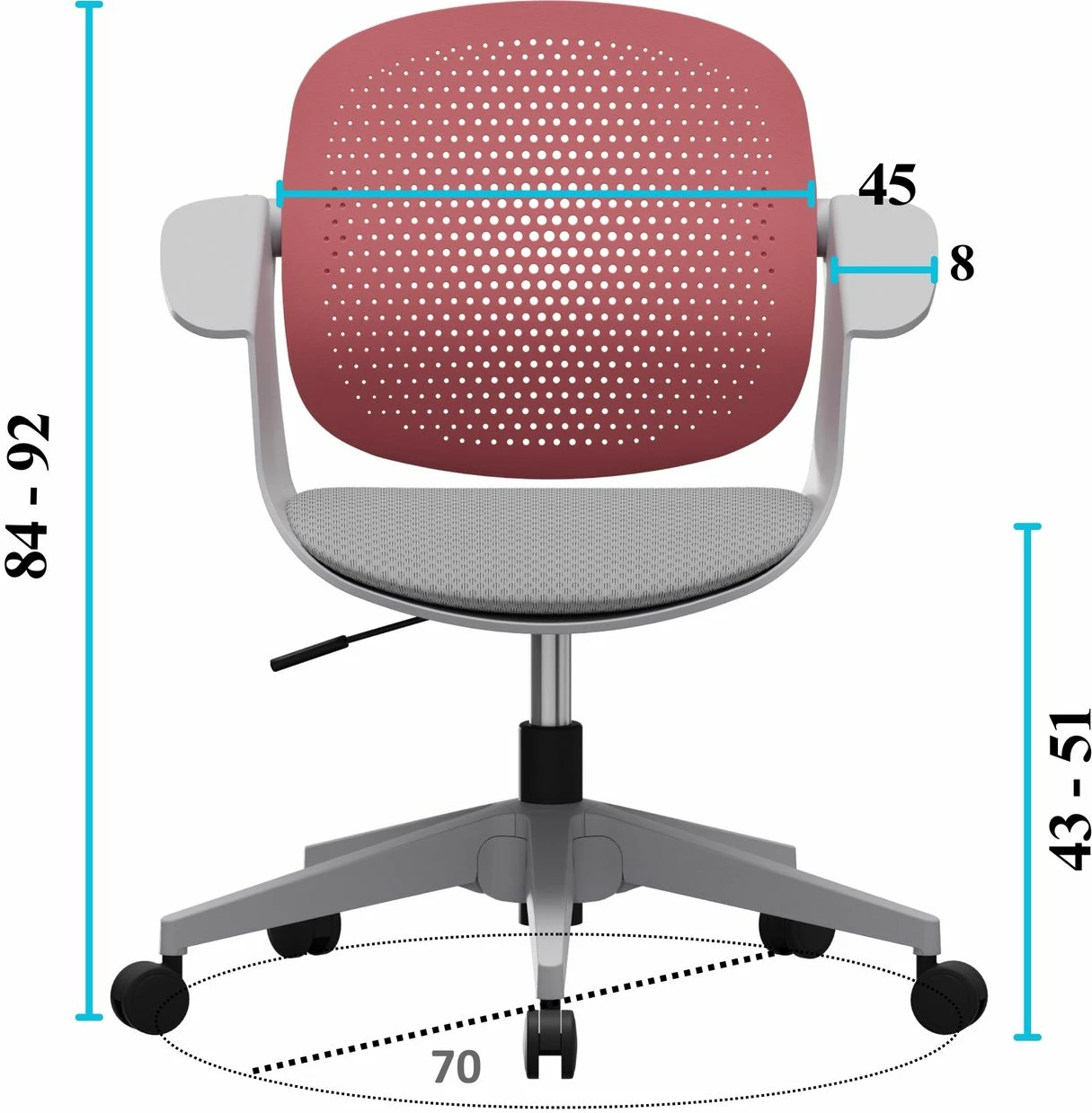 Karrige zyre Skye Decor, ngjyrë salmon