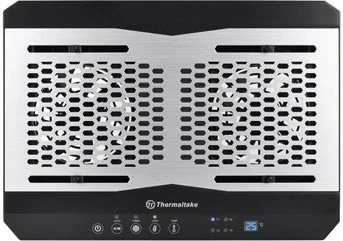 Pad ftohës për laptop Thermaltake Massive TM, 2 ventilatorë 120mm, 2x USB, i zi/argjend