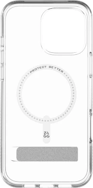 Mbështjellës Zagg Crystal Palace Snap Kickstand MagSafe për iPhone 16 Pro Max, Transparent