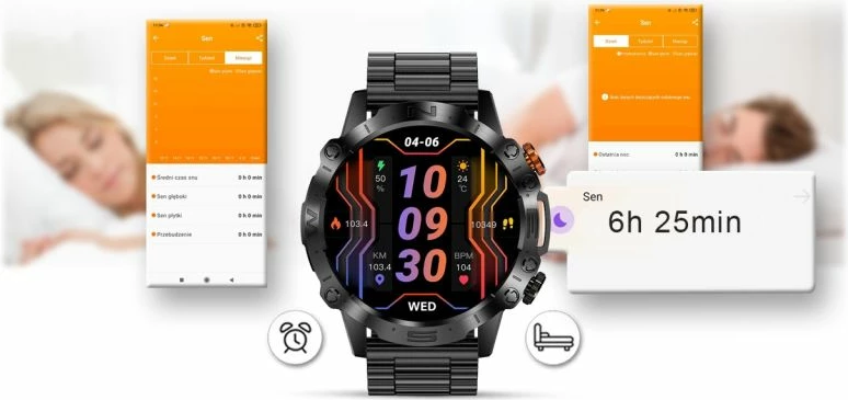 Smartwatch Gravity për meshkuj, e zezë