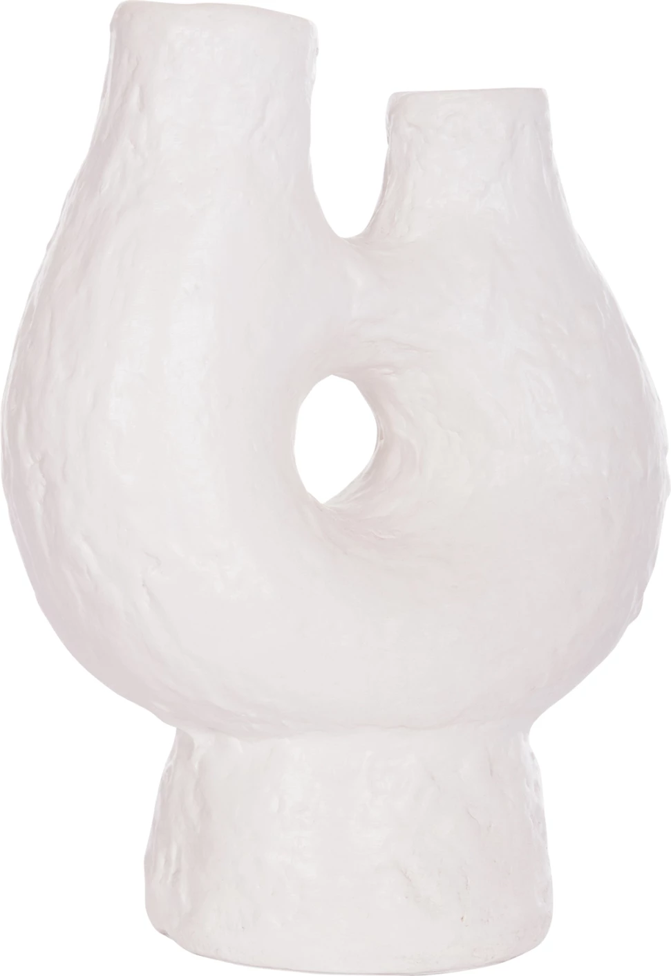 Vazo dekorative tavoline NAMENTIS FH4665.02S, terrakotë, ngjyrë e bardhë, 26x15x32.5cm