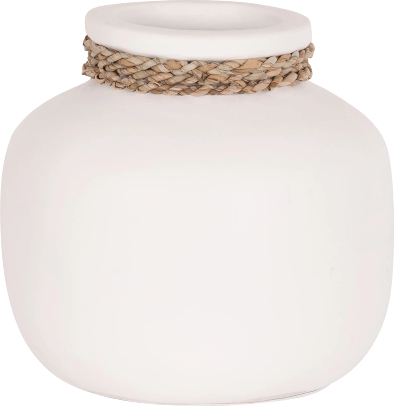 Vazo dekorative tavoline CAMMER, terrakotë e bardhë, FH4687.02S, 22x20cm