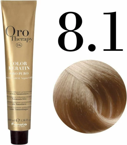 Ngjyrë për flokë Oro 8.1 bionde e qeltë- hiri, 100 ml