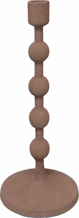 Mbajtës qirinjsh NATHEN, alumin, bezhë, 13x13x32cm