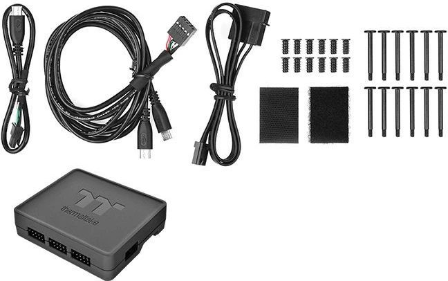 Ventilator kasë Thermaltake Riing Quad 12 RGB TT Premium Edition 3x120mm bardhë