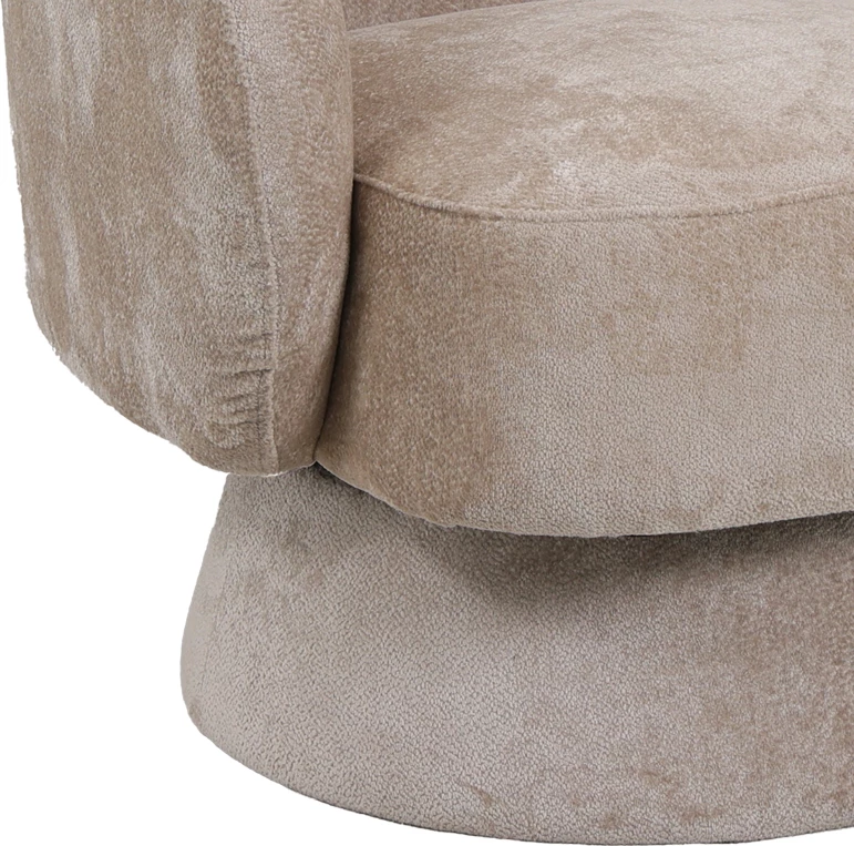 Karrige rrotulluese kreslo, stof krem, 78x81x77cm