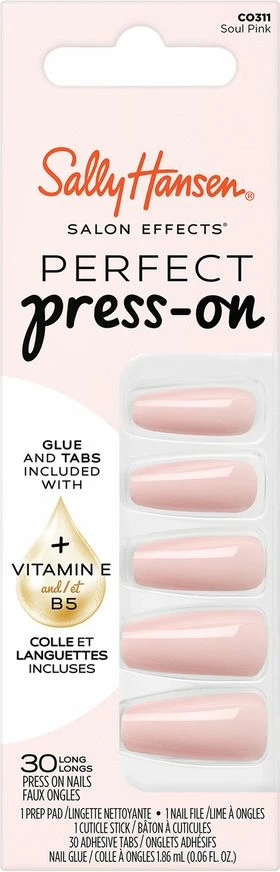 Thonj artificial Sally Hansen Salon Effects 311 Soul Pink për femra, 30 copë