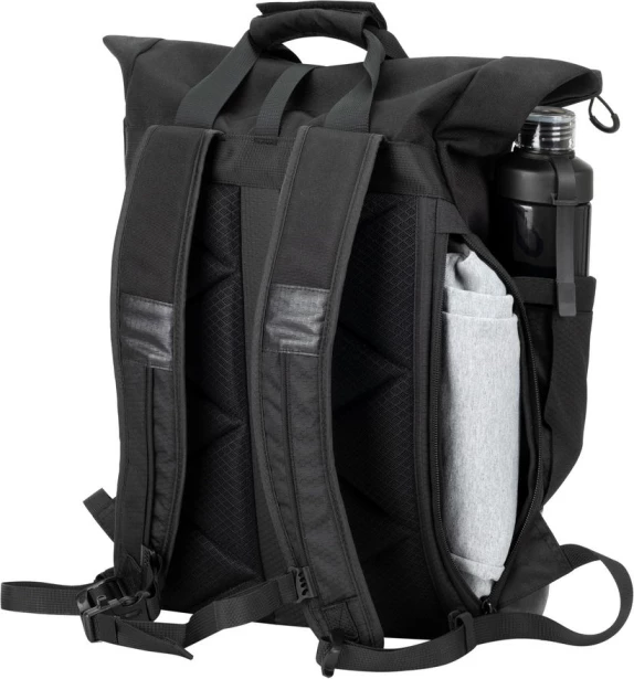 Çantë shpine RIVACASE 5321 ECO 25L për laptop deri 15.6\", roll-top, waterproof, e zezë