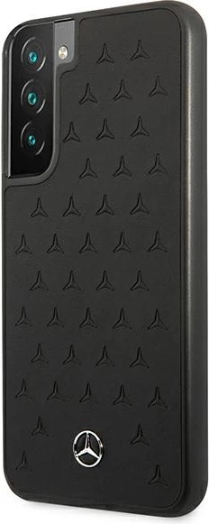 Mbështjellës Mercedes MEHCS22MPSQBK për Samsung Galaxy S22+, lëkurë, i zi