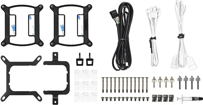 Ftohës hibrid Thermaltake TH420 V2 Ultra ARGB Snow, 420mm, 3x140mm, ekran LCD, i bardhë