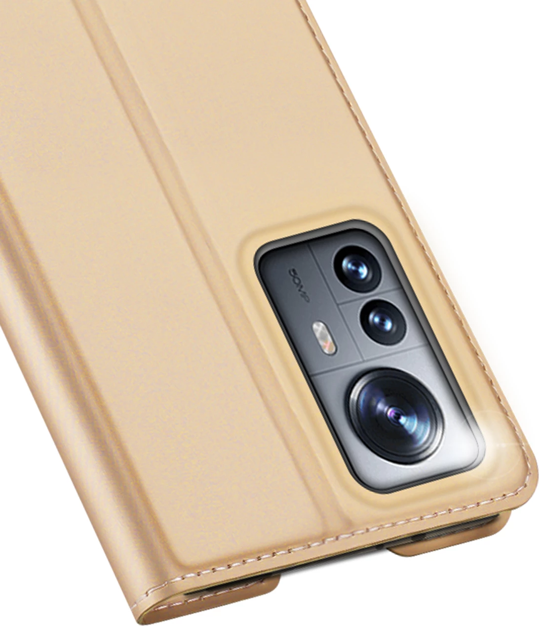 Mbështjellës Dux Ducis Skin Pro për Xiaomi 12 Pro, me kapak, Gold