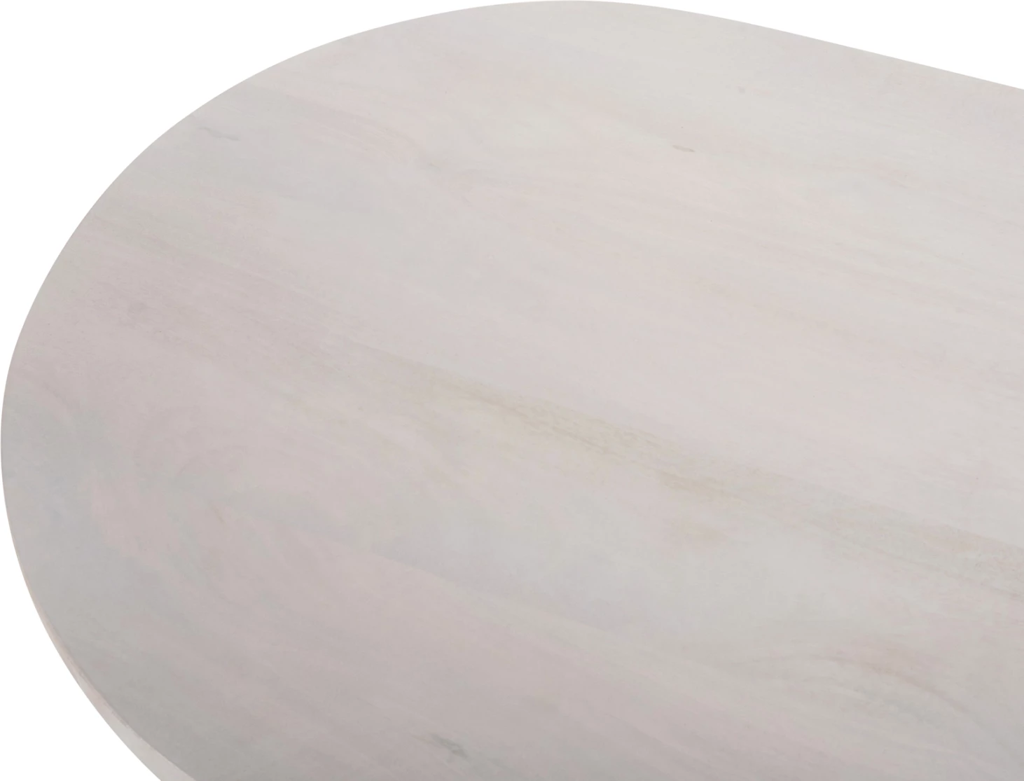 Tavolinë kafeje ovale HONKY FH9691 dru mango masiv ngjyrë bardhë 120x60x40H cm