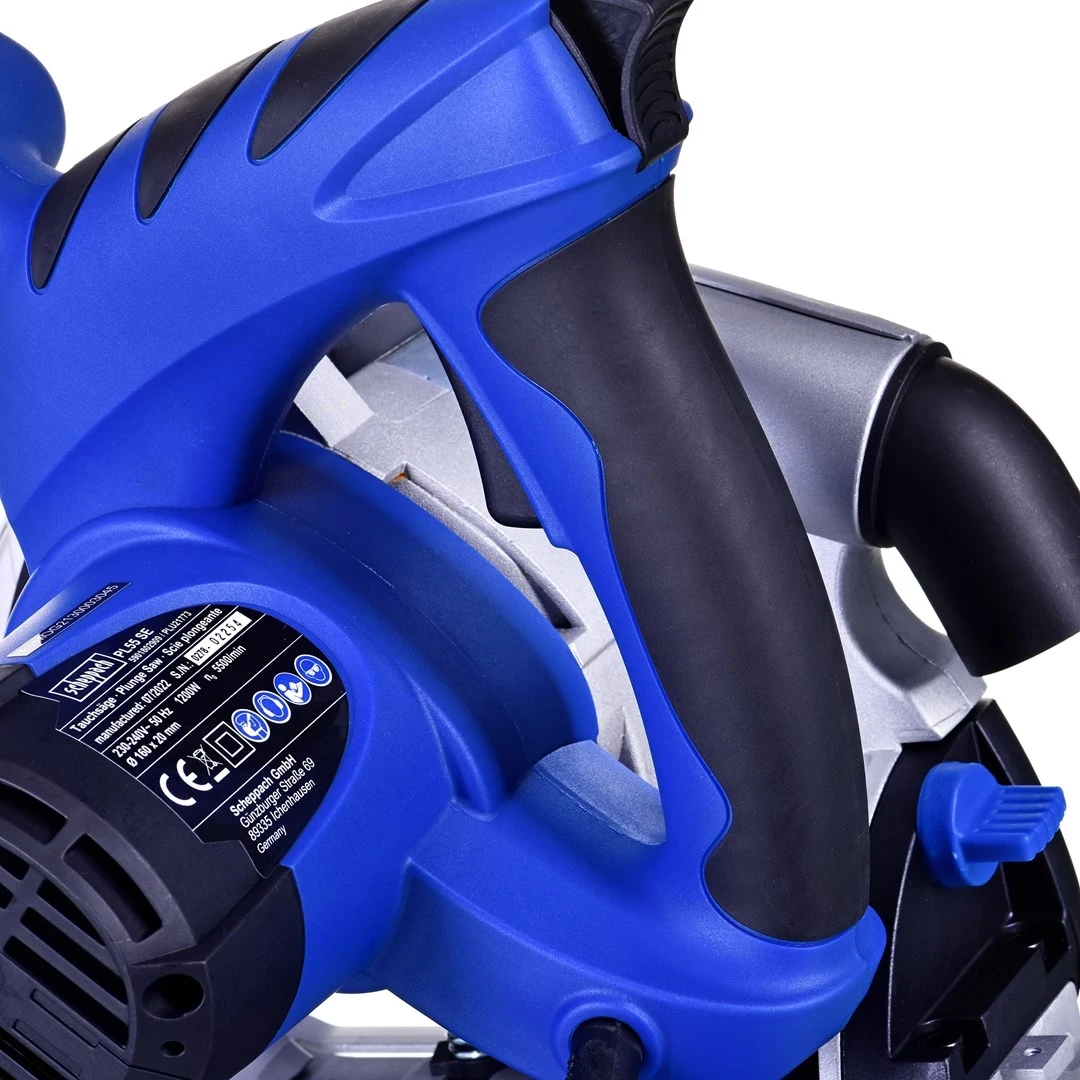 Sharrë rrethore Scheppach PL55, 16 cm, e zezë, blu, argjendtë