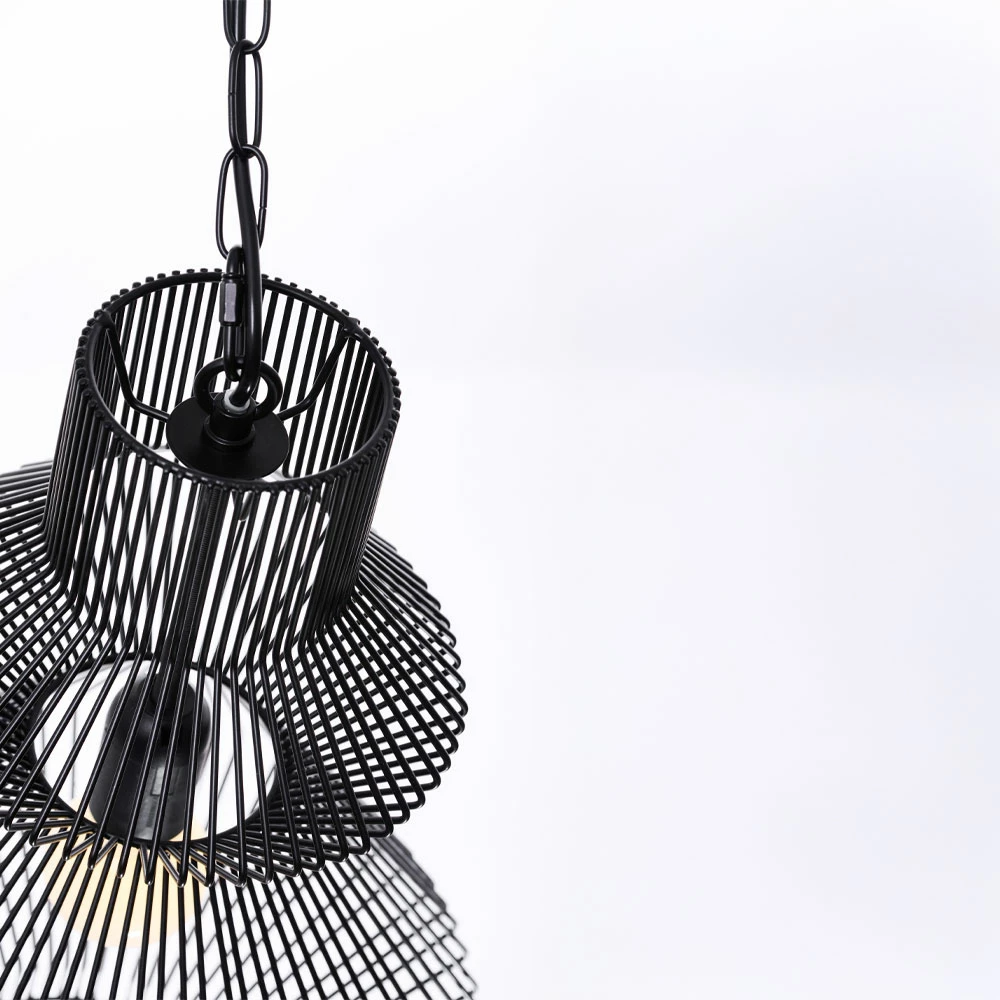 Llambë tavani prej hekuri, e zezë, 28x40.5cm