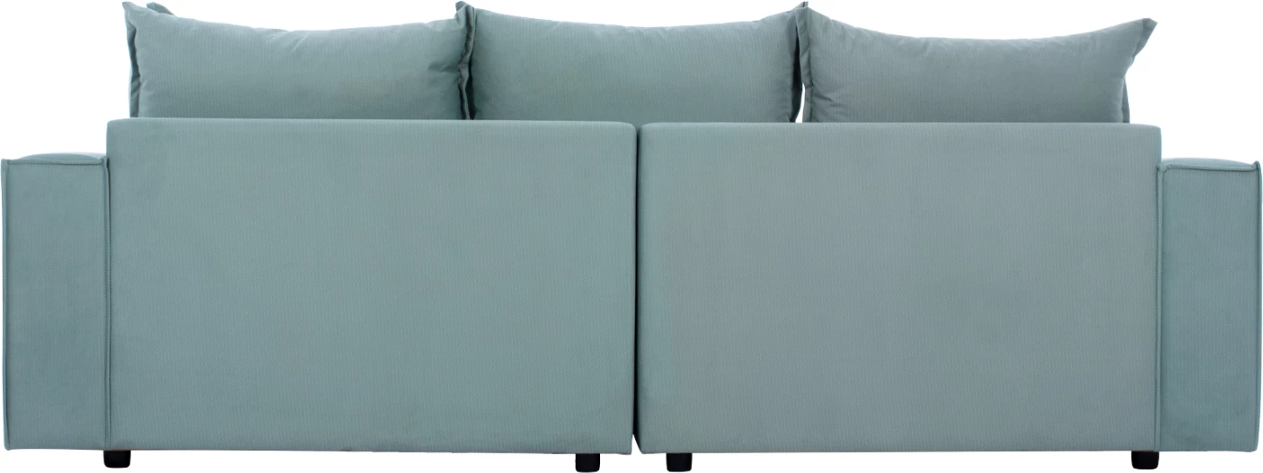 Divan qoshe MONZA, i ndërrueshëm, 3 pjesë, jeshil fistik, rezistent ndaj njollave, i papërshkueshëm nga uji