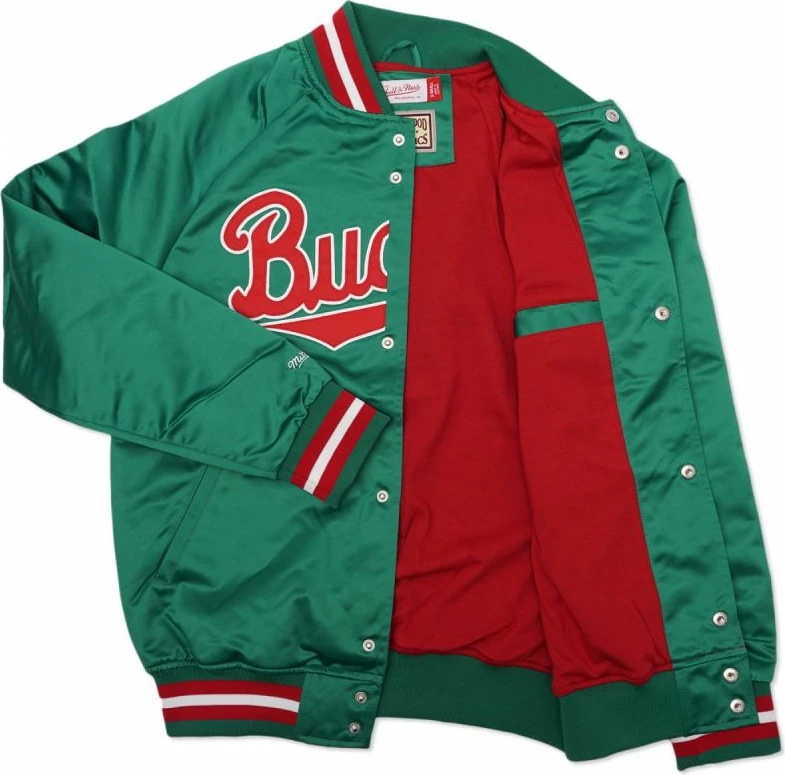 Xhaketë për meshkuj Mitchell & Ness, NBA Milwaukee Bucks, e gjelbër