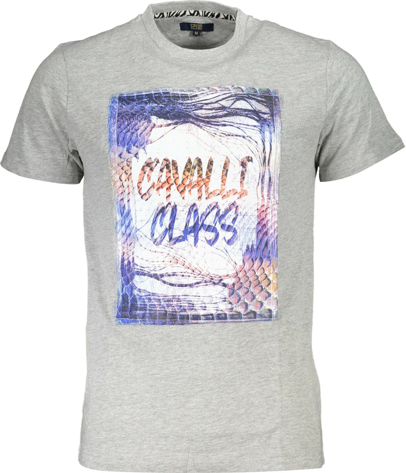 Maicë për meshkuj Cavalli Class me menge të shkurta, gri