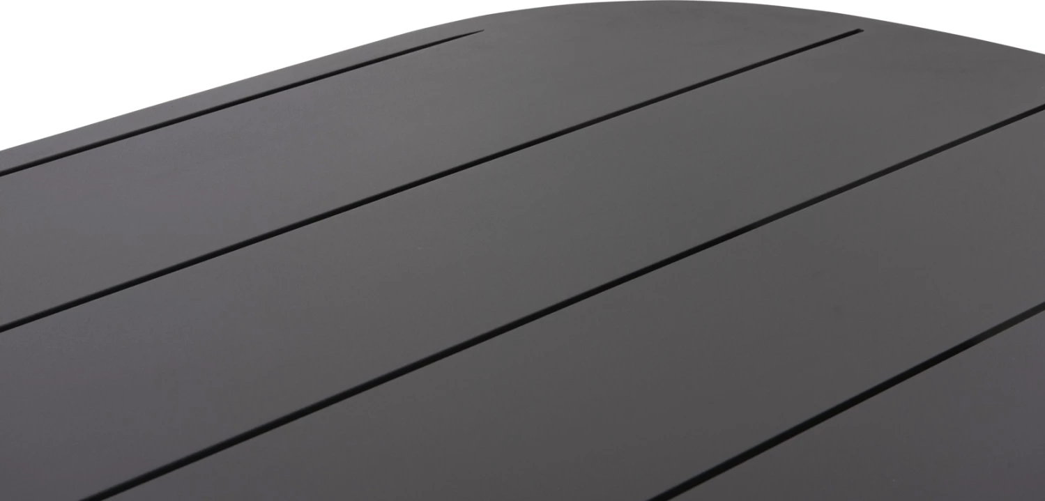 Tavolinë ovale për ngrënie jashtë, alumini gri, ABSOLUTION CD6464.01, 260x108x75cm