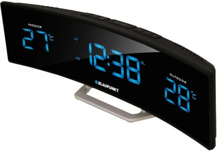 Orë alarmi me radio FM Blaupunkt CR12BK, matës temperature, e zezë