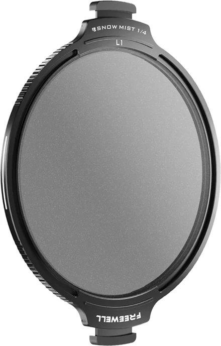 filter fotografik Freewell FW-L1-S1/4 White Snow Mist 1/4 për Real Locking VND, montim me kapëse, diametër i jashtëm 116.6 mm, me kuti dhe leckë pastruese