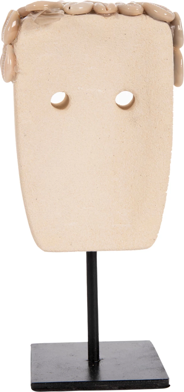 Dekor tavoline fytyrë, gur Paras, në qëndrim metalik të zi, FH4313, 9x6x19 cm.