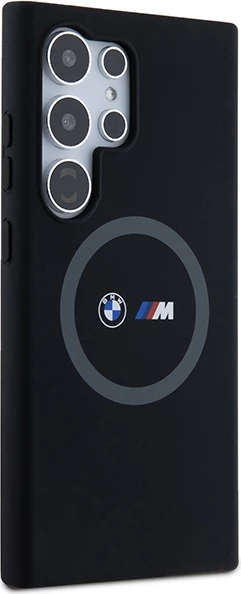 Mbështjellës BMW M Silicone Printed Ring MagSafe për Samsung Galaxy S24 Ultra, i zi