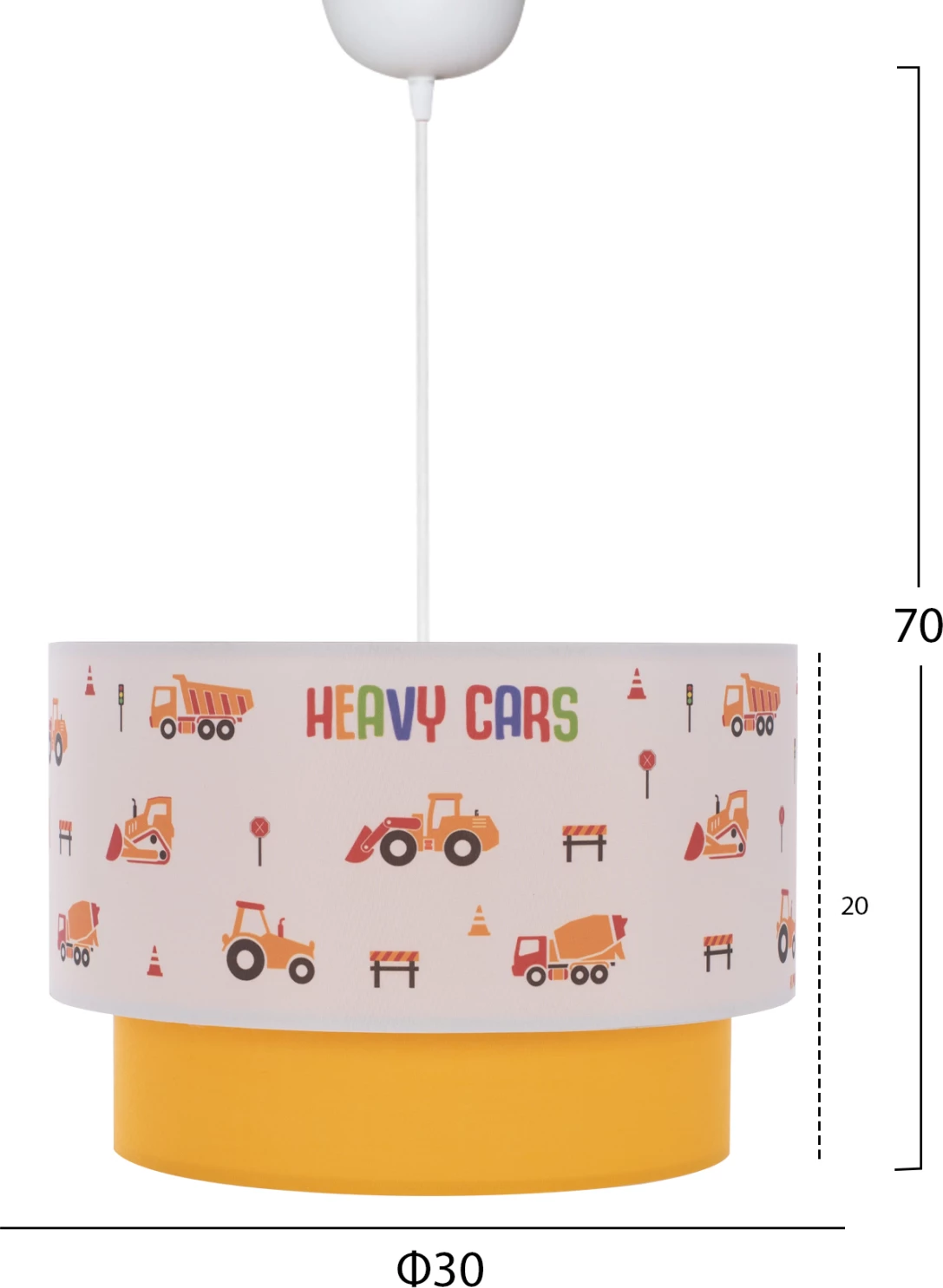 Llambë varëse për dhomë fëmijësh, FH7572.04, dyfishtë, ngjyrë bardhë-verdhë