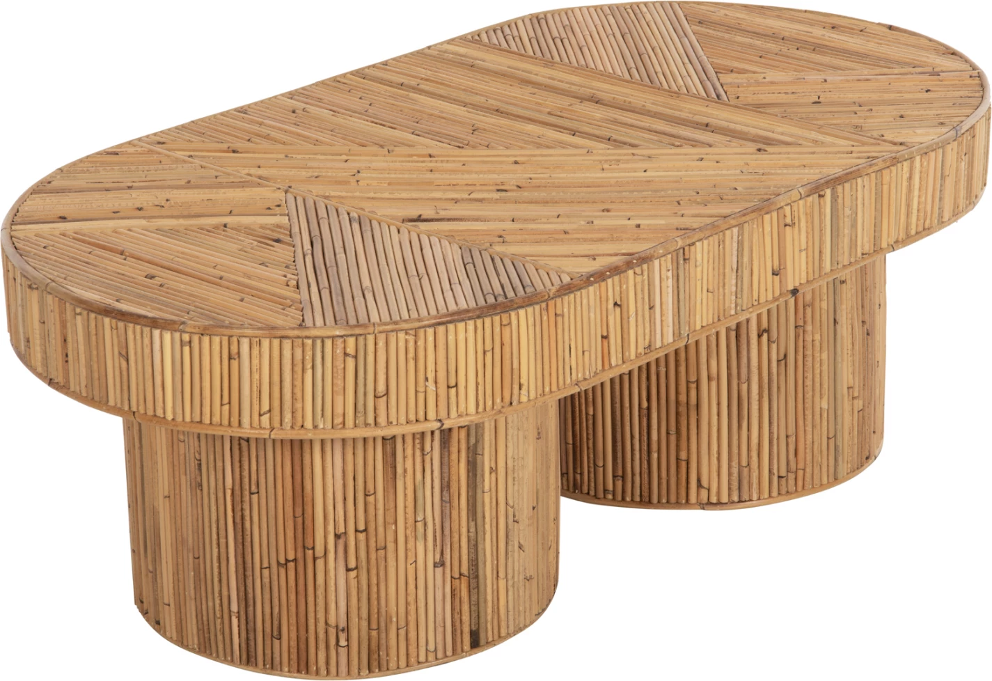 Tavolinë kafeje, sipërfaqe ovale, GATSBY, ngjyrë natyrale, FH9870, 110x59x39H cm