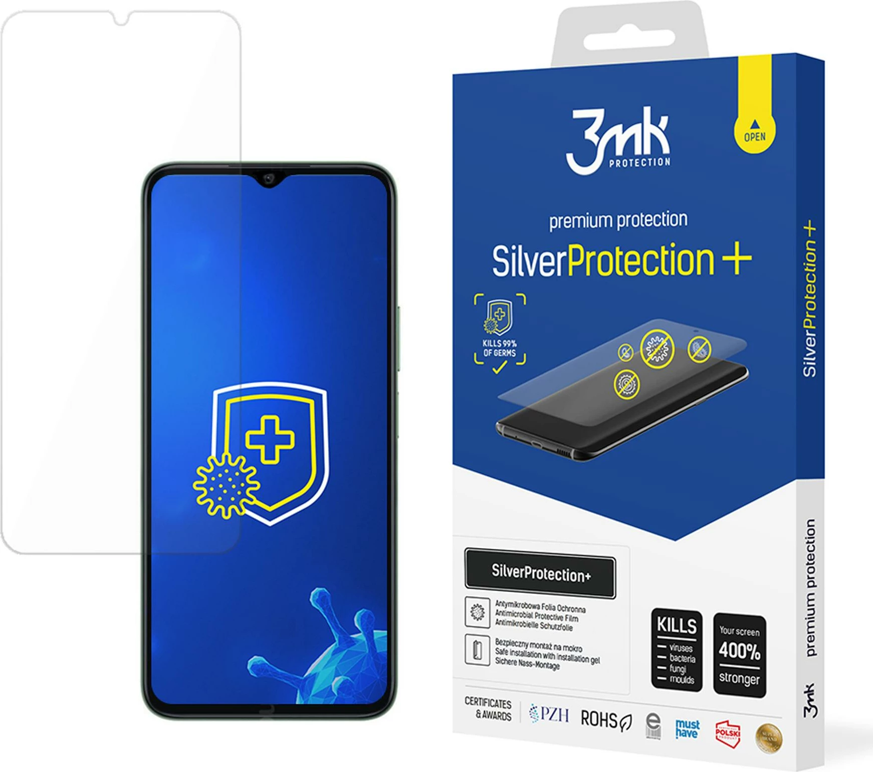 Film mbrojtës antibakterial për ekran, 3mk Protection SilverProtection+ për Honor X6